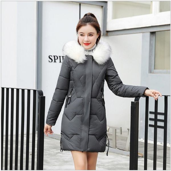 female winter coat artificial large fur collar female coat thin cotton wet long women parka overwear winter 3xl251, Black
female winter coat artificial large fur collar female coat thin cotton wet long women parka overwear winter 3xl251, Black