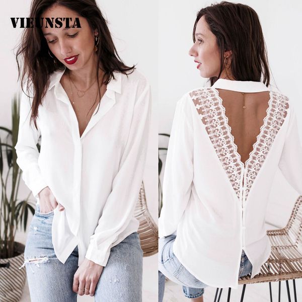 vieunsta 2019 fashion womens lace and blouses office lady long sleeve v neck harajuku shirt lace chemise blusas feminina, White
vieunsta 2019 fashion womens lace and blouses office lady long sleeve v neck harajuku shirt lace chemise blusas feminina, White