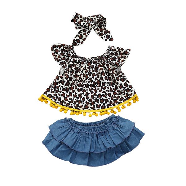 3pcs Fashion Leopard Print Clothes For Newborn Infant Baby Girl Tassel Ruffle Leopard T Shirt Tops Denimd Shorts Summer Outfits
3pcs Fashion Leopard Print Clothes For Newborn Infant Baby Girl Tassel Ruffle Leopard T Shirt Tops Denimd Shorts Summer Outfits