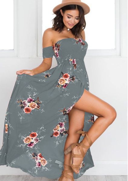 women dresses new wrapped chest print sleeveless dress seaside holiday summer beach long dress, Black;gray
women dresses new wrapped chest print sleeveless dress seaside holiday summer beach long dress, Black;gray