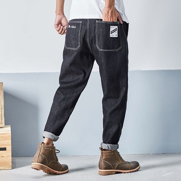 harajuku fashion brand dark jeans men's wear spring and autumn 2019 korean version loose hallen pants mw299, Blue
harajuku fashion brand dark jeans men's wear spring and autumn 2019 korean version loose hallen pants mw299, Blue