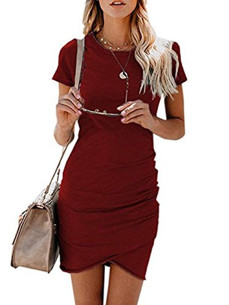 voopptaw womens dress summer casual short sleeve irregular solid color bodycon mini dress, Black;gray
voopptaw womens dress summer casual short sleeve irregular solid color bodycon mini dress, Black;gray