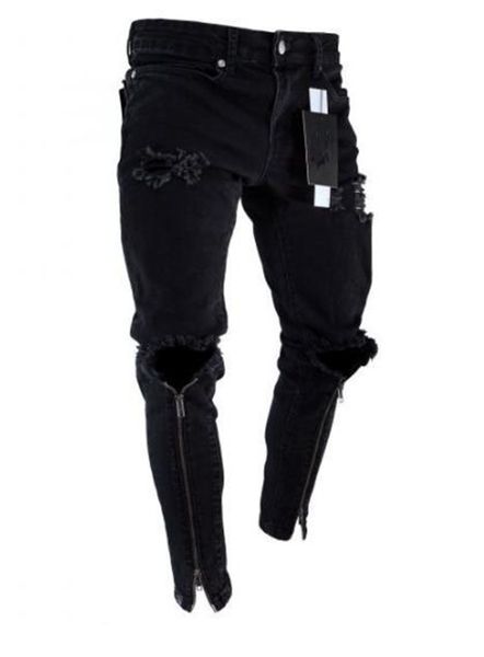 hole men designer jeans fashion skinny zipper panelled mens pencil pants casual zipper fly males clothing, Blue
hole men designer jeans fashion skinny zipper panelled mens pencil pants casual zipper fly males clothing, Blue