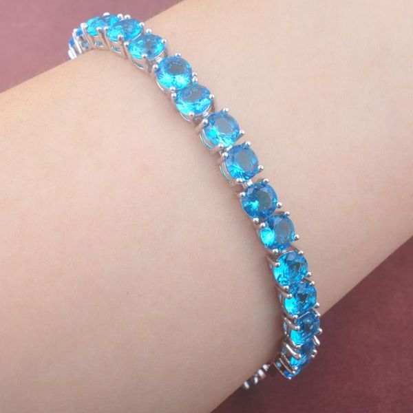amazing blue crystal link chain bracelet for women silver color wedding jewelry zirconia bangle 7-8 inch 2020 new fashion os0130, Black
amazing blue crystal link chain bracelet for women silver color wedding jewelry zirconia bangle 7-8 inch 2020 new fashion os0130, Black