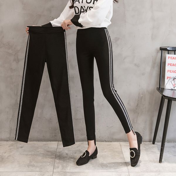 leggings women's outer wear autumn and winter 2018 new style vertical striped slimming large size pencil korean-style thin versa, Black
leggings women's outer wear autumn and winter 2018 new style vertical striped slimming large size pencil korean-style thin versa, Black