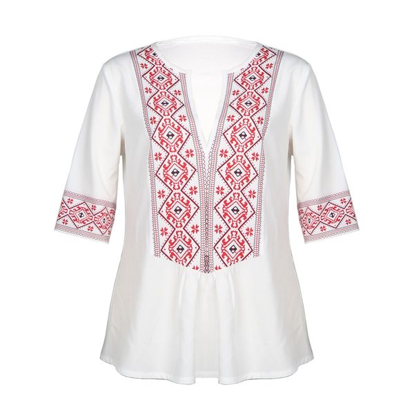 new women's summer loose deep v short sleeve solid color short sleeve t-shirt retro print girl shirt comfortable breathable blouses, White
new women's summer loose deep v short sleeve solid color short sleeve t-shirt retro print girl shirt comfortable breathable blouses, White