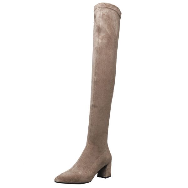 over the knee high boots women high heels pointed toe party shoes woman tight high warm winter snow boots long shoes, Black
over the knee high boots women high heels pointed toe party shoes woman tight high warm winter snow boots long shoes, Black