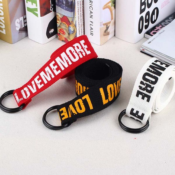 women harajuku belt red letter printed fashion double d ring canvas strap female long belts for jeans love me more, Black;brown
women harajuku belt red letter printed fashion double d ring canvas strap female long belts for jeans love me more, Black;brown