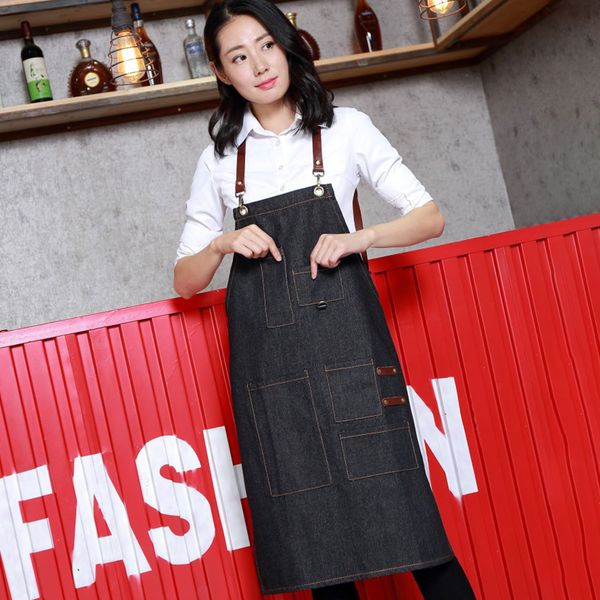 bartender casual bib apron barista uniform work bbq chef removable denim fashion leather strap baker adjustable
bartender casual bib apron barista uniform work bbq chef removable denim fashion leather strap baker adjustable