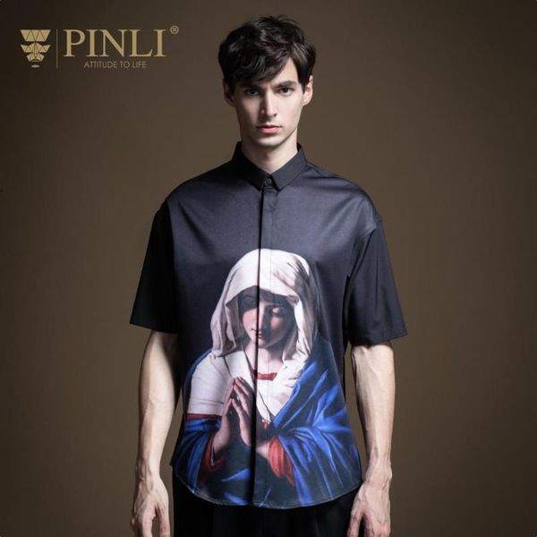 men's casual shirts pinli 2021 summer slim polyester anti-wrinkle microbomb printed short-sleeved shirt b202113169, White;black
men's casual shirts pinli 2021 summer slim polyester anti-wrinkle microbomb printed short-sleeved shirt b202113169, White;black