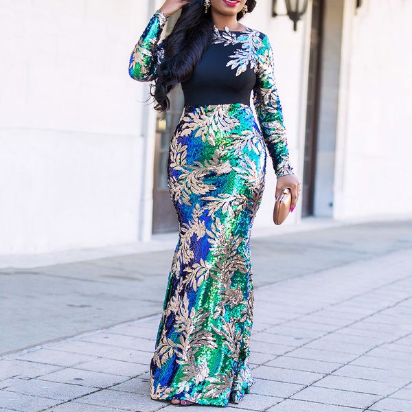 vintage green long sleeve mermaid sequins dress sparkly elegant plus size shiny party evening african long dresses for women, Black;gray
vintage green long sleeve mermaid sequins dress sparkly elegant plus size shiny party evening african long dresses for women, Black;gray
