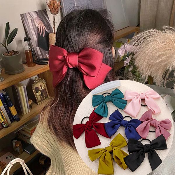 7 color sweet big bow elastic elastic headband women satin silk band hair headband hair accessories, Golden;white
7 color sweet big bow elastic elastic headband women satin silk band hair headband hair accessories, Golden;white