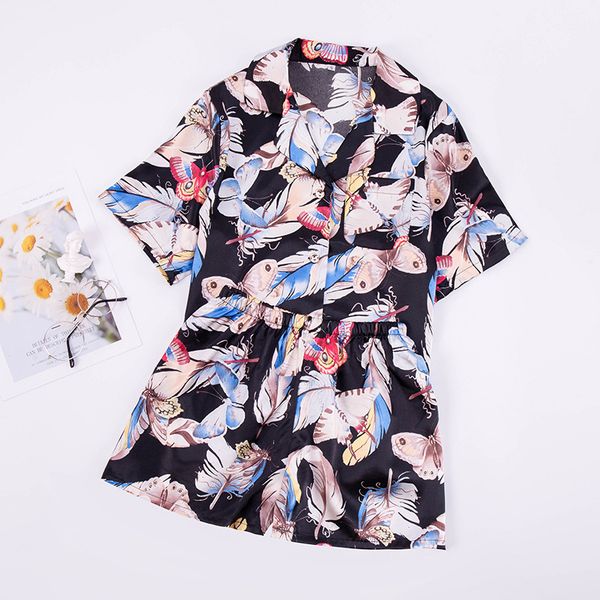 printed satin pajamas set silk satin short sleeve shorts sleepwear sets ladies nightsuits pyjama homewear, Black;red
printed satin pajamas set silk satin short sleeve shorts sleepwear sets ladies nightsuits pyjama homewear, Black;red