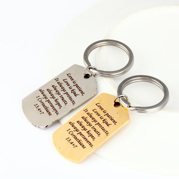 stainless steel creative square keychain -love is patient, love is kind keyring,wedding gift,anniversary gifts,gift for women, Silver
stainless steel creative square keychain -love is patient, love is kind keyring,wedding gift,anniversary gifts,gift for women, Silver