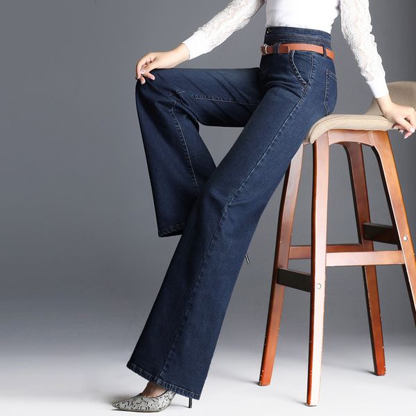 yue yuan women's pants 2019 autumn and winter new style europe and america cowboy long pants high-waisted large size elasticity, Blue
yue yuan women's pants 2019 autumn and winter new style europe and america cowboy long pants high-waisted large size elasticity, Blue