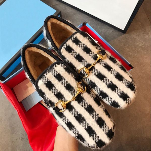 new loafers muller women horsebit textured wool loafer fabrics rubber midsole flat home shoes lady check tweed walking loafer with box, Black
new loafers muller women horsebit textured wool loafer fabrics rubber midsole flat home shoes lady check tweed walking loafer with box, Black