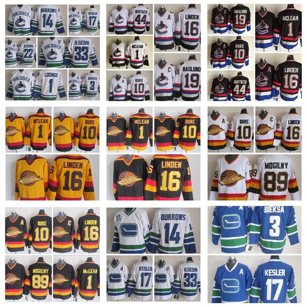 vancouver canucks jesey kirk mclean pavel bure trevor linden markus naslund todd bertuzzi men white blue vintage ccm stitched hockey jerseys, Black;red
vancouver canucks jesey kirk mclean pavel bure trevor linden markus naslund todd bertuzzi men white blue vintage ccm stitched hockey jerseys, Black;red