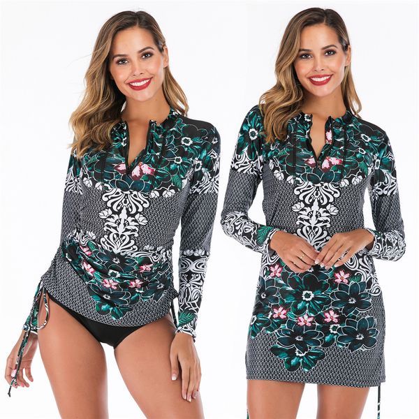 длинные рукава rash guard женщины цветочные печати купальники zipper два купальник обогнул серфинг костюм плиссе гидрокостюме pad бич, White;black
длинные рукава rash guard женщины цветочные печати купальники zipper два купальник обогнул серфинг костюм плиссе гидрокостюме pad бич, White;black