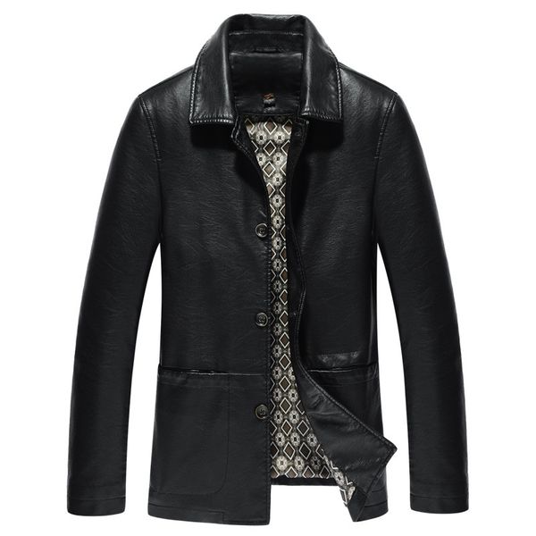 2018 spring and autumn new style middle-aged men's wear leather jacket men's pu model leather coat coat daddy clothes, Black
2018 spring and autumn new style middle-aged men's wear leather jacket men's pu model leather coat coat daddy clothes, Black