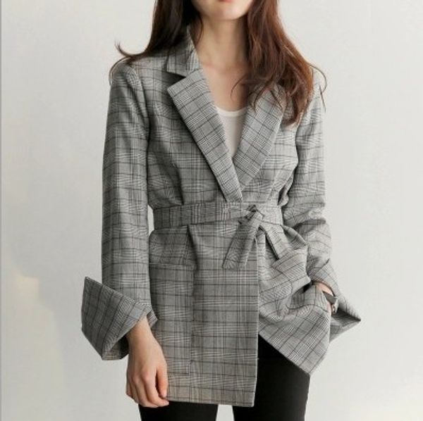 new fashion bow sashes split sleeve jackets spring autumn office lady women gray plaid blazer elegant work blazers femme, White;black
new fashion bow sashes split sleeve jackets spring autumn office lady women gray plaid blazer elegant work blazers femme, White;black