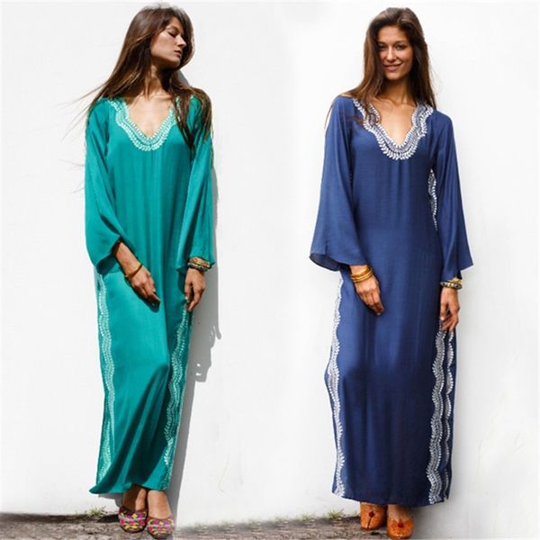 european and american cotton embroidered open-forked beach skirt, loose-sized gown-style holiday skirt, bikini blouse, Blue;gray
european and american cotton embroidered open-forked beach skirt, loose-sized gown-style holiday skirt, bikini blouse, Blue;gray