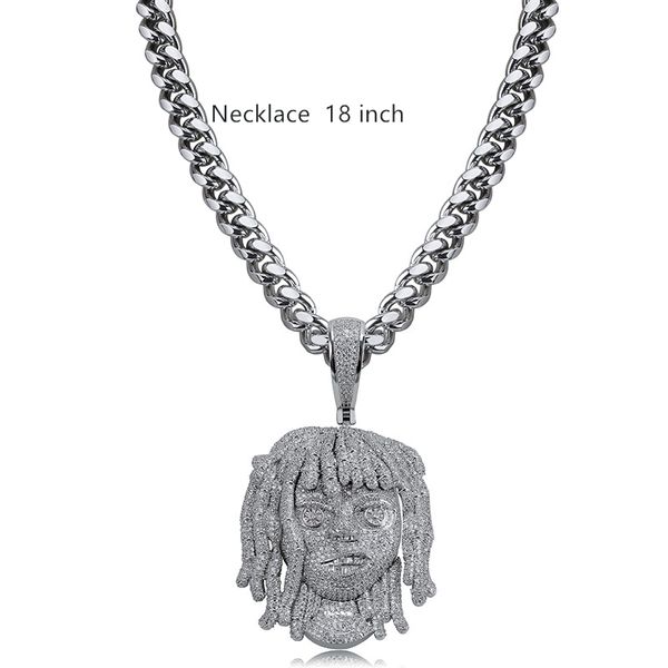 2019 новый хип-хоп lil алмазное ожерелье микро кубического циркония серебро медь кулон ожерелье с бриллиантами 18k золотое покрытие куба цеп, Black 
2019 новый хип-хоп lil алмазное ожерелье микро кубического циркония серебро медь кулон ожерелье с бриллиантами 18k золотое покрытие куба цеп, Black