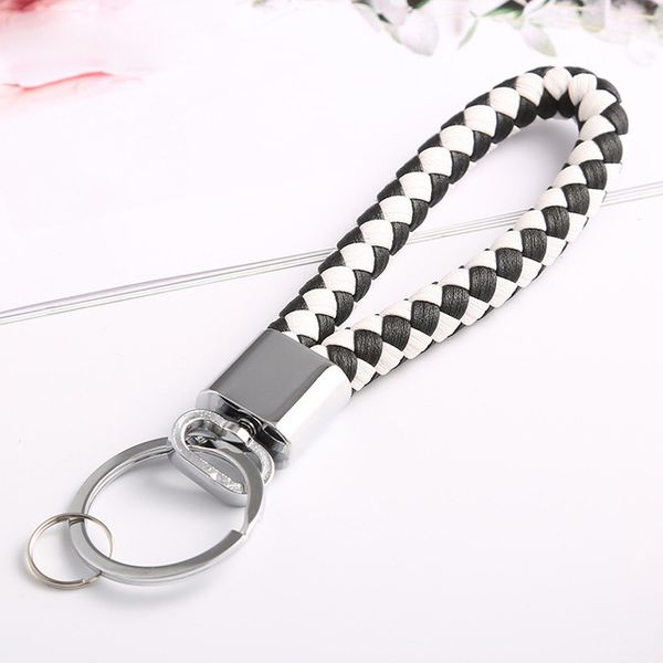 pu leather braided woven rope keychain handmade knitted bag hanging pendant key chain car keyrings women keychains, Silver
pu leather braided woven rope keychain handmade knitted bag hanging pendant key chain car keyrings women keychains, Silver