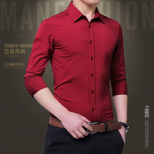 party male dress shirts autumn slim dress shirts solid color designer long sleeve lapel neck mens fashion skinny, White;black
party male dress shirts autumn slim dress shirts solid color designer long sleeve lapel neck mens fashion skinny, White;black