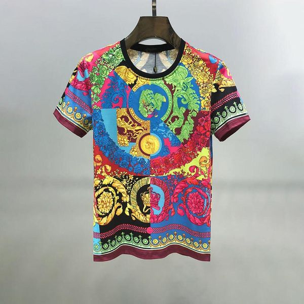 spring and summer 2020 new medusa digital printing short sleeve men's t-shirt contrast pure cotton round neck t-shirt men's trend, White;black
spring and summer 2020 new medusa digital printing short sleeve men's t-shirt contrast pure cotton round neck t-shirt men's trend, White;black