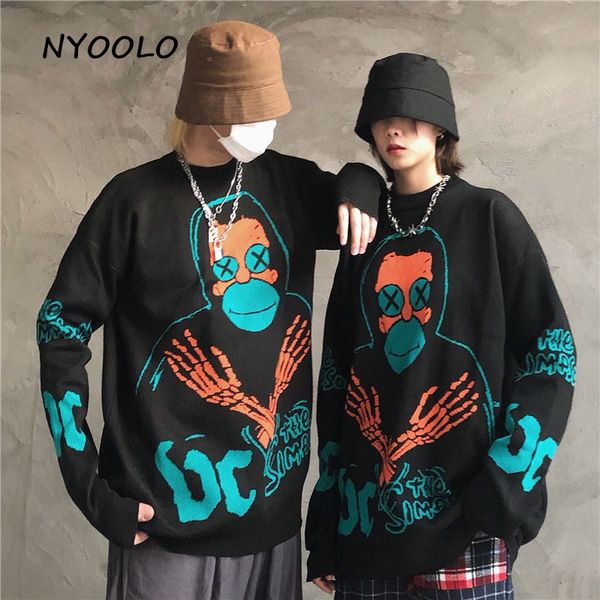 nyoolo autumn winter cartoon letters print thick warm sweaters casual streetwear knitted pullovers sweaters women men cloth, White;black
nyoolo autumn winter cartoon letters print thick warm sweaters casual streetwear knitted pullovers sweaters women men cloth, White;black