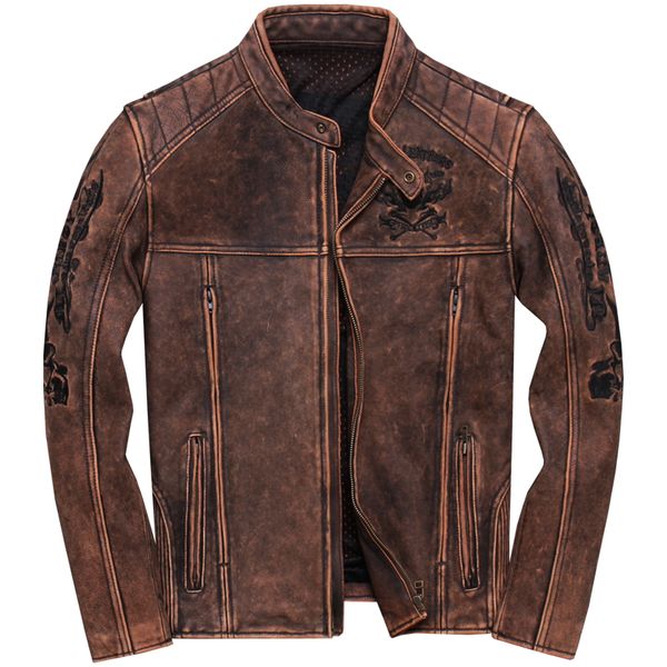 2019 vintage red brown men american motorcycle leather jacket plus size xxxxxl genuine thick cowhide biker's coat ing, Black
2019 vintage red brown men american motorcycle leather jacket plus size xxxxxl genuine thick cowhide biker's coat ing, Black
