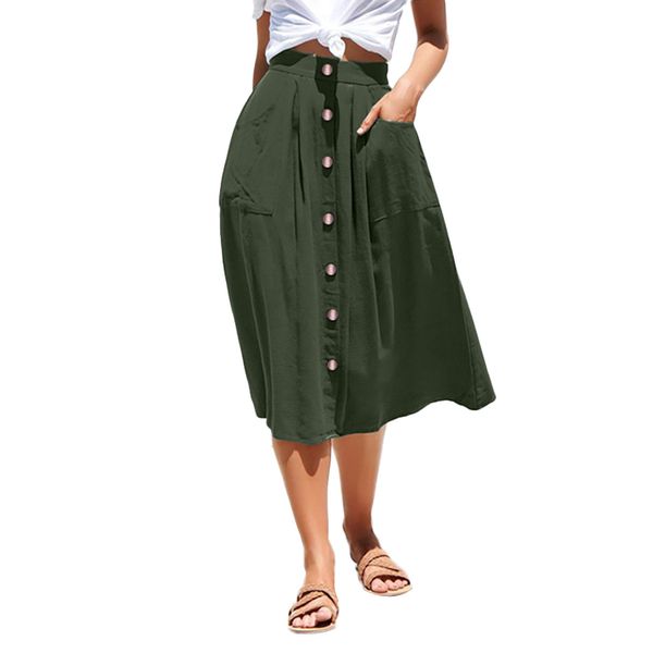 women's casual button high waist hip with pocket long skirt high waist casual a-line denim bodycon short skirts, Black
women's casual button high waist hip with pocket long skirt high waist casual a-line denim bodycon short skirts, Black