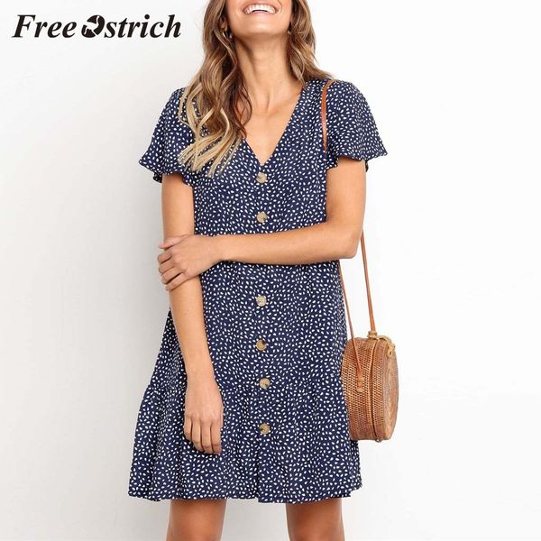 ostrich 2019 women button printing ruffles v neck sleeveless mini evening party dress pastoral style chic fresh dress, Black;gray
ostrich 2019 women button printing ruffles v neck sleeveless mini evening party dress pastoral style chic fresh dress, Black;gray