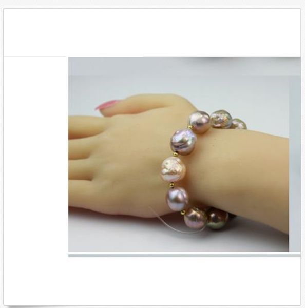 huge 13-15 mm south sea baroque multicolor pearl bracelet 7.5-8 inch 14k clasp, Black
huge 13-15 mm south sea baroque multicolor pearl bracelet 7.5-8 inch 14k clasp, Black