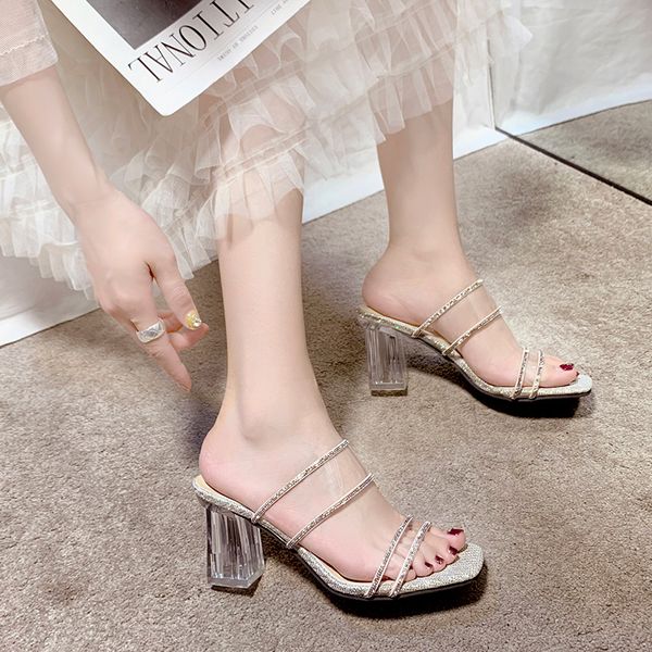 cm clear heels women square heel slippers women sandals summer gold silver pvc transparent heel slippers sandals 2020, Black
cm clear heels women square heel slippers women sandals summer gold silver pvc transparent heel slippers sandals 2020, Black
