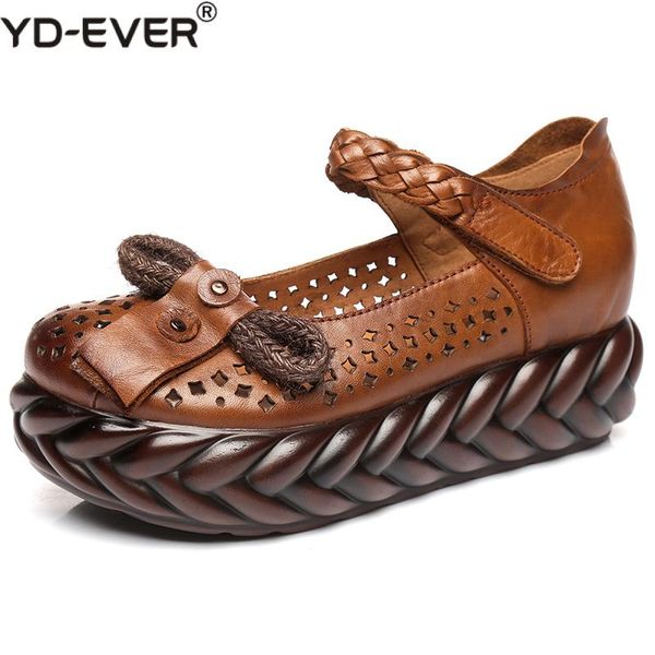 spring handmade shoes platform wedges women pumps fretwork cut out genuine leather women casual shoes high heels, Black
spring handmade shoes platform wedges women pumps fretwork cut out genuine leather women casual shoes high heels, Black