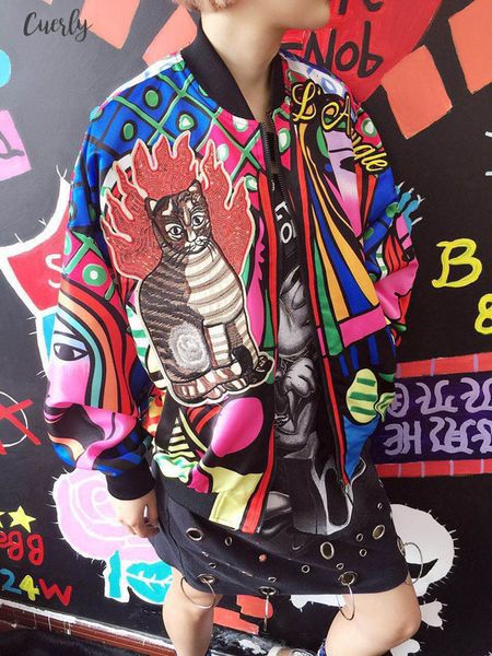 queen new embroidery bomber jacket women harajuku cat pilot jacket coat casual printing basic jackets applique outwear, Black;brown
queen new embroidery bomber jacket women harajuku cat pilot jacket coat casual printing basic jackets applique outwear, Black;brown