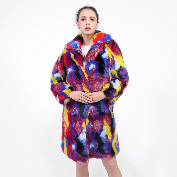luxury autumn winter fashion women mixed color imitation fur coat slim thick warm fur jacket plus size women long faux fur bcd1507205
luxury autumn winter fashion women mixed color imitation fur coat slim thick warm fur jacket plus size women long faux fur bcd1507205