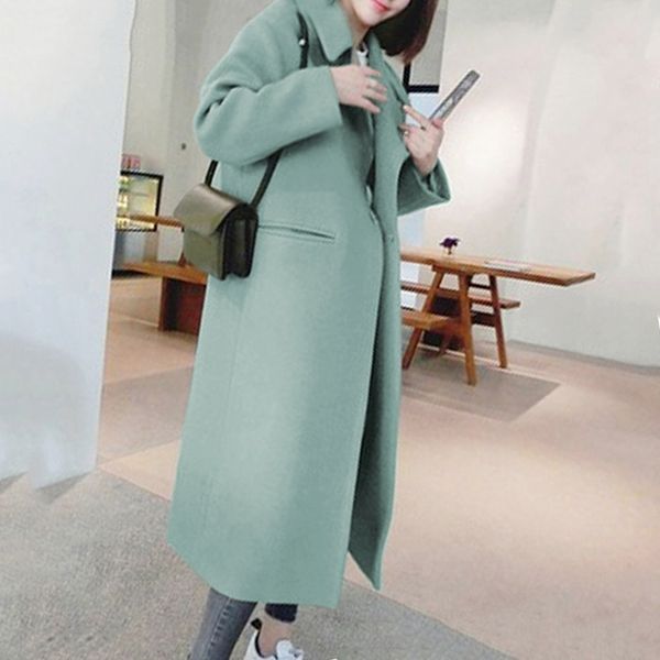 2019 new arrival women solid color wool blend coat long sleeve turn-down collar warm autumn winter wool women jackets, Black
2019 new arrival women solid color wool blend coat long sleeve turn-down collar warm autumn winter wool women jackets, Black
