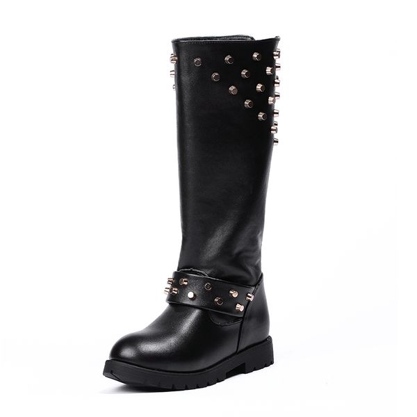 autumn and winter new non-slip girls boots high rivet boots children ' cotton shoes, Black;grey
autumn and winter new non-slip girls boots high rivet boots children ' cotton shoes, Black;grey