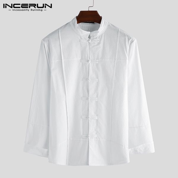 incerun cotton vintage men shirt stand collar button up streetwear casual camisa long sleeve solid color chinese style shirt men, White;black
incerun cotton vintage men shirt stand collar button up streetwear casual camisa long sleeve solid color chinese style shirt men, White;black