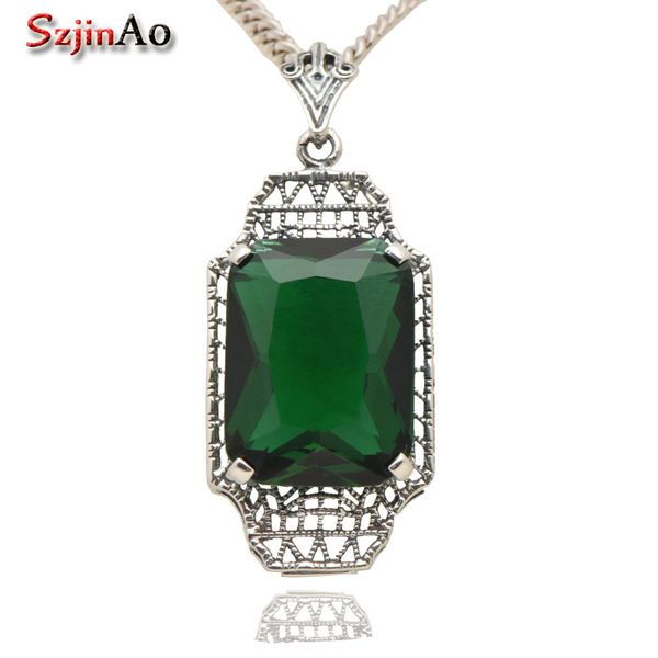szjinao crown carve silver thread 925 sterling silver emerald pendant necklace valentine's day gift wholesale
szjinao crown carve silver thread 925 sterling silver emerald pendant necklace valentine's day gift wholesale