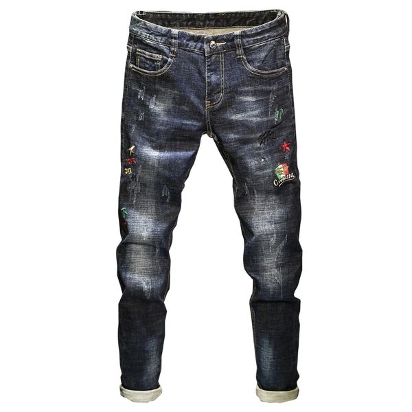 povote 2020 new autumn dark blue jeans men's small feet korean youth elastic men's pants slim simple fashion pants trend
povote 2020 new autumn dark blue jeans men's small feet korean youth elastic men's pants slim simple fashion pants trend