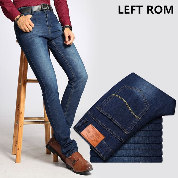 left rom 2017 mens solid color jeans new fashion men casual jeans slim straight feet loose waist long trousers/size 28-44, Blue
left rom 2017 mens solid color jeans new fashion men casual jeans slim straight feet loose waist long trousers/size 28-44, Blue