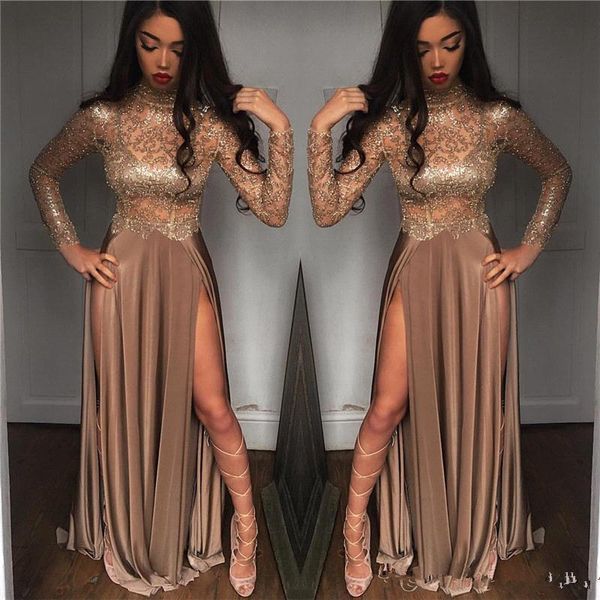 2019 african gorgeous beaded champagne sequined evening dresses long sleeves prom gowns vestidos special occasion dresses evening wear, Black
2019 african gorgeous beaded champagne sequined evening dresses long sleeves prom gowns vestidos special occasion dresses evening wear, Black
