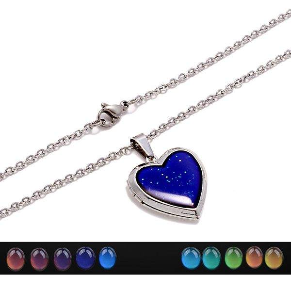 wholesale 20pcs heart lockets pendants mood necklaces emotion color change women men lovers p frame box choker necklaces love jewelry, Silver
wholesale 20pcs heart lockets pendants mood necklaces emotion color change women men lovers p frame box choker necklaces love jewelry, Silver