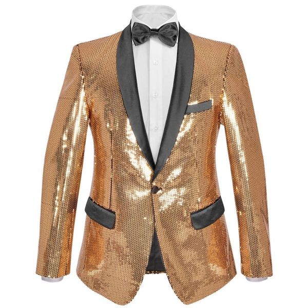 tuxedo with sequins blazer casual men's golden size 46 132045de, White;black
tuxedo with sequins blazer casual men's golden size 46 132045de, White;black