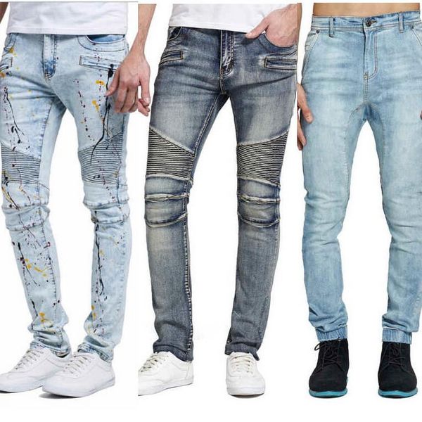 2020 jeans men skinny jeans stretch ripped pants streetwear men denim pant men's biker with splashed holes more styles, Blue
2020 jeans men skinny jeans stretch ripped pants streetwear men denim pant men's biker with splashed holes more styles, Blue