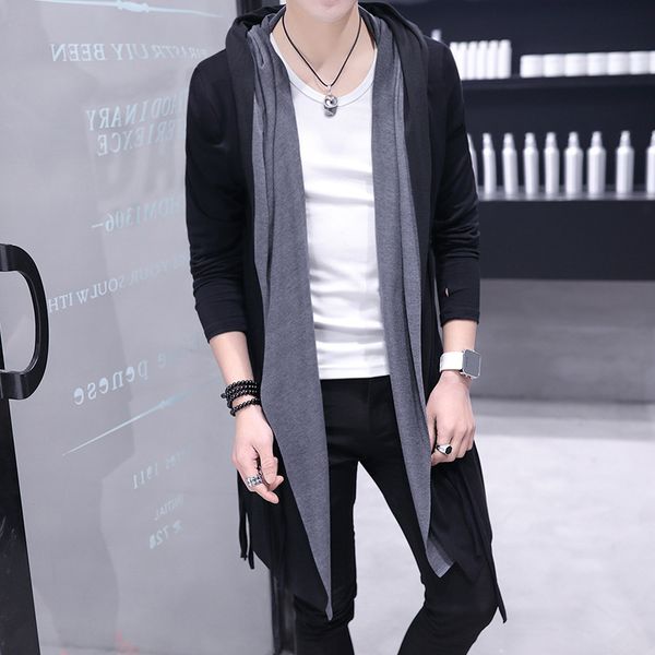 2019 spring and autumn new men's windbreaker in the long paragraph personality cloak mens trench coat jacket windbreaker, Tan;black
2019 spring and autumn new men's windbreaker in the long paragraph personality cloak mens trench coat jacket windbreaker, Tan;black