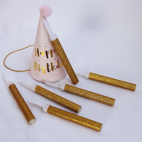 6pcs/lot creative straight barrel golden frosted champagne fireworks magic wand burning candle cake decoration party supplies
6pcs/lot creative straight barrel golden frosted champagne fireworks magic wand burning candle cake decoration party supplies